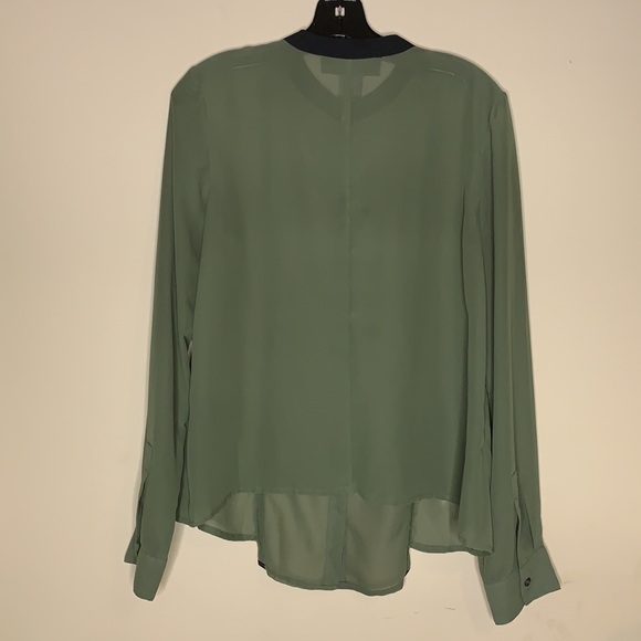 Kardashian Kollection Olive & Black Blouse, L - Picture 6 of 6